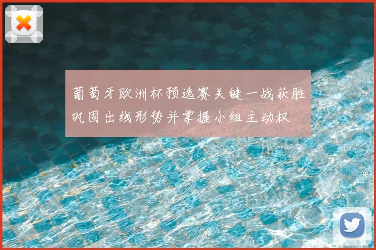 葡萄牙欧洲杯预选赛关键一战获胜巩固出线形势并掌握小组主动权